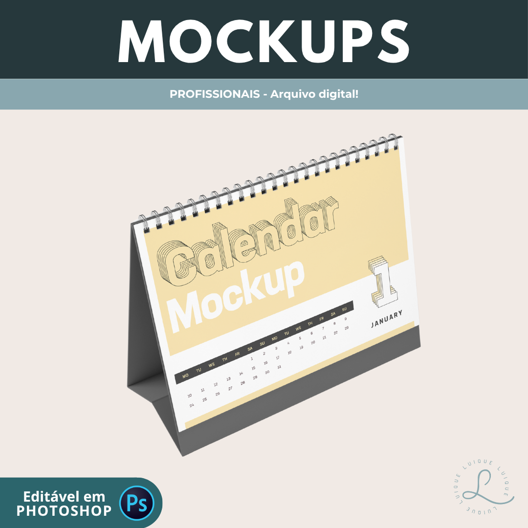 Mockup digital (Calendário de mesa 01)