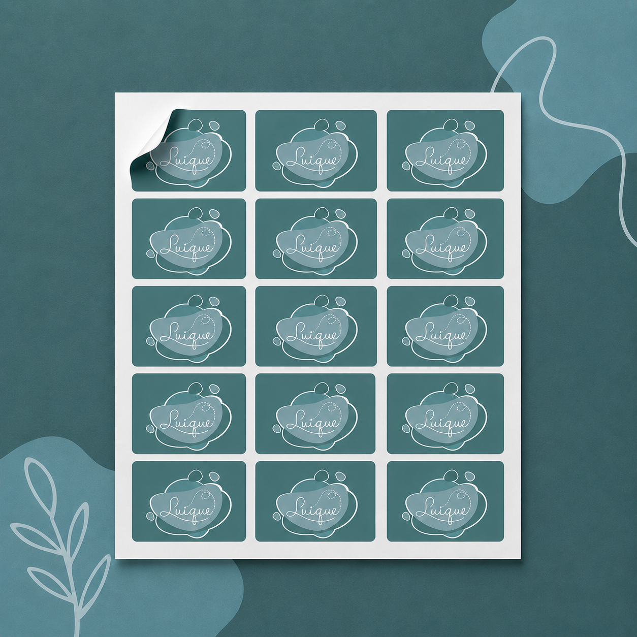 Cartela A4 de adesivos - Retangular