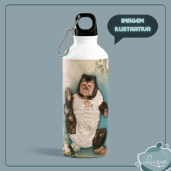 Garrafa tradicional / Branca estampada / 800ml / Não térmica (INSTITUTO OLIVIA - SAPECA)