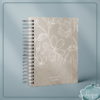 Caderno Espiral (Beige flowers)