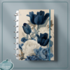 Caderno de Disco (Blue flowers)