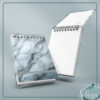 Bloco de anotações (Blue gray marble)