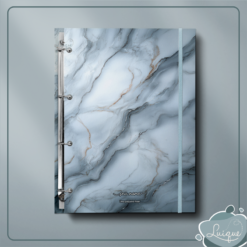 Fichário Argolado (Blue gray marble)