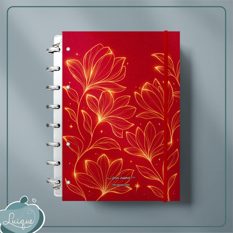Caderno de Disco (Brilliant red flowers)