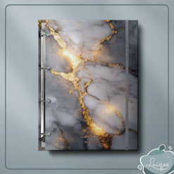 Fichário Argolado (Dark golden marble)