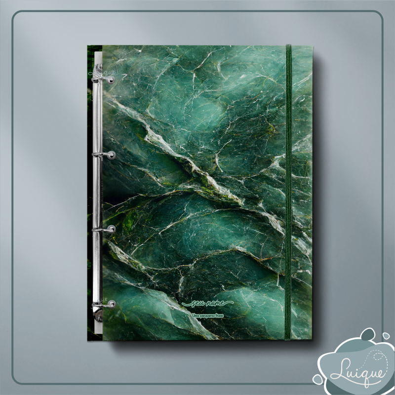 Fichário Argolado (Emerald marble)