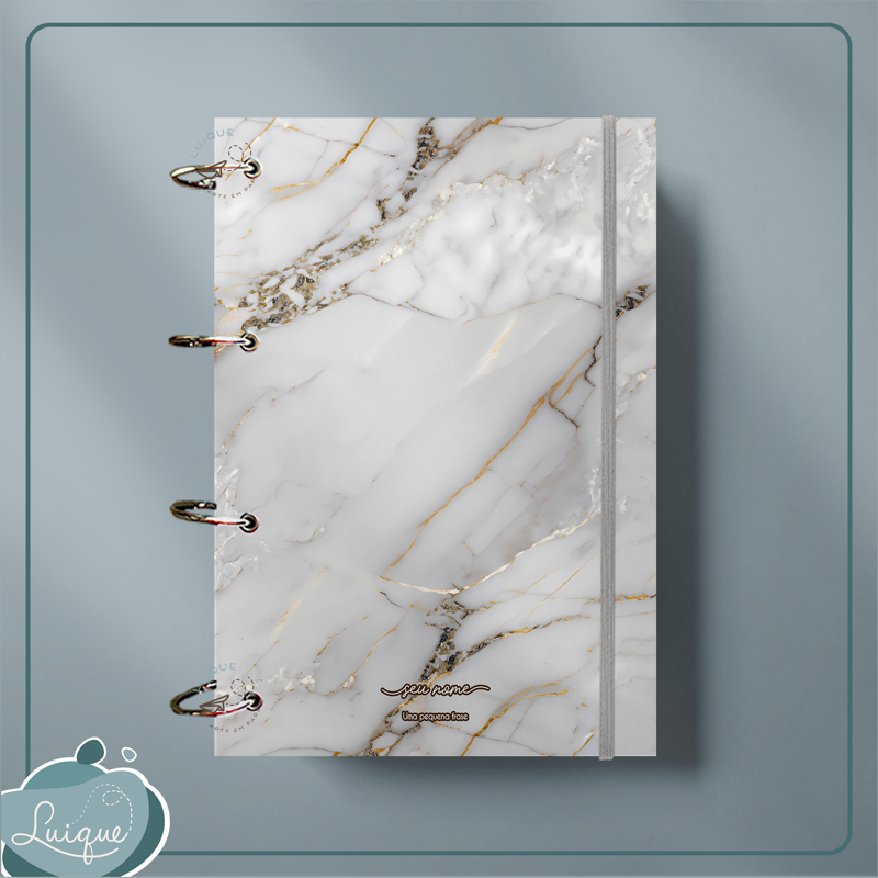 Caderno Argolado (Gray marble)