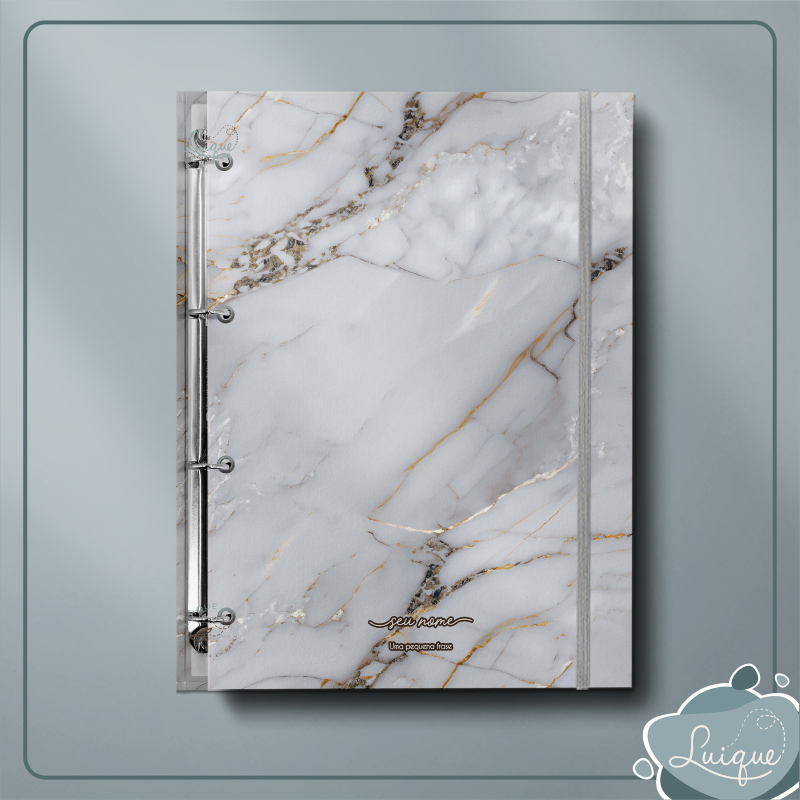 Fichário Argolado (Gray marble)