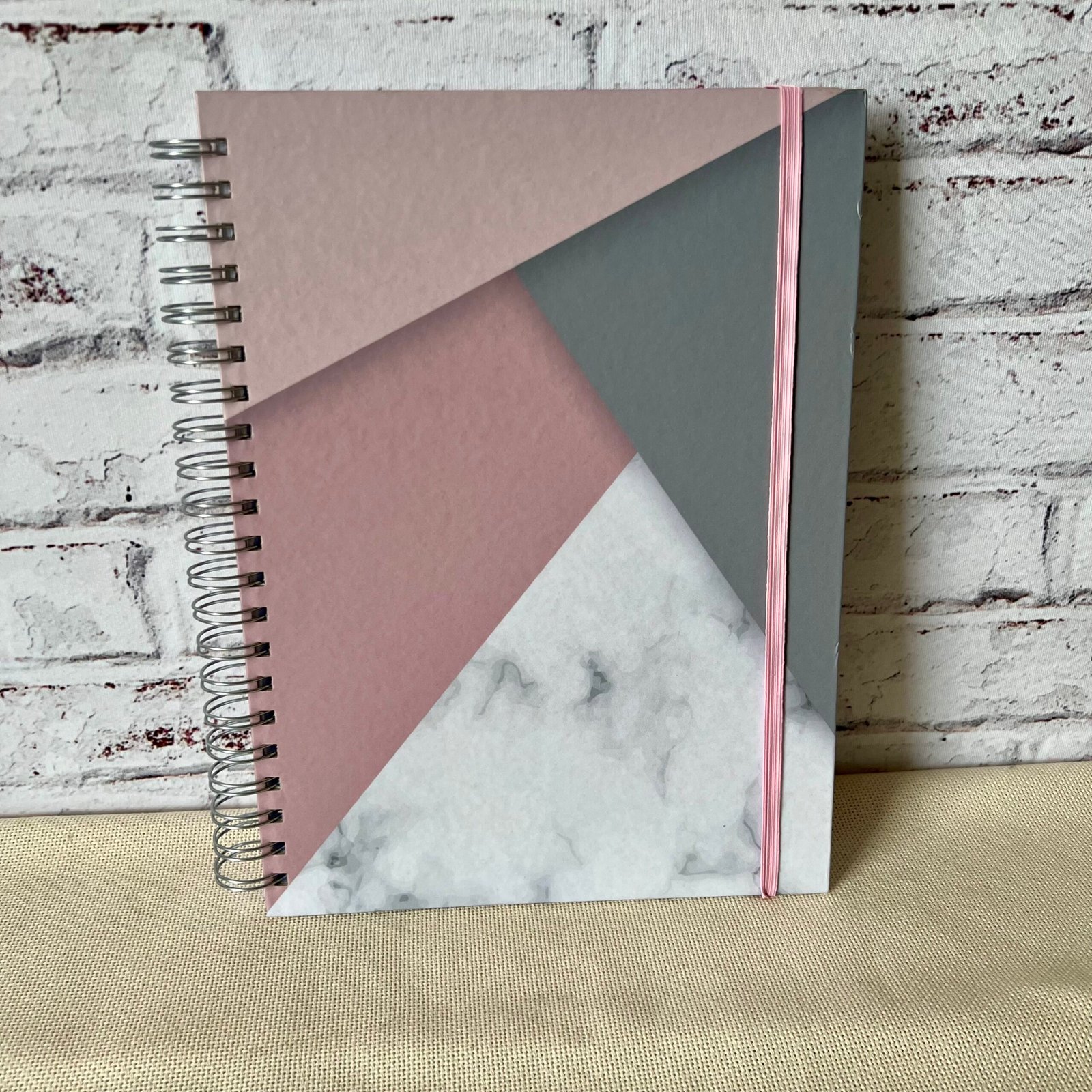 Caderno Espiral (Elegance geometric marble)
