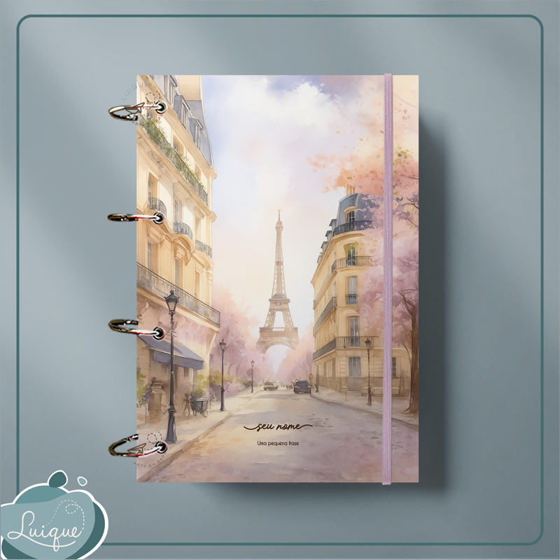 Caderno Argolado (Paris in watercolor)