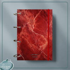 Caderno Argolado (Red marble)
