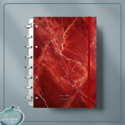 Caderno de Disco (Red marble)