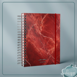 Caderno Espiral (Red marble)