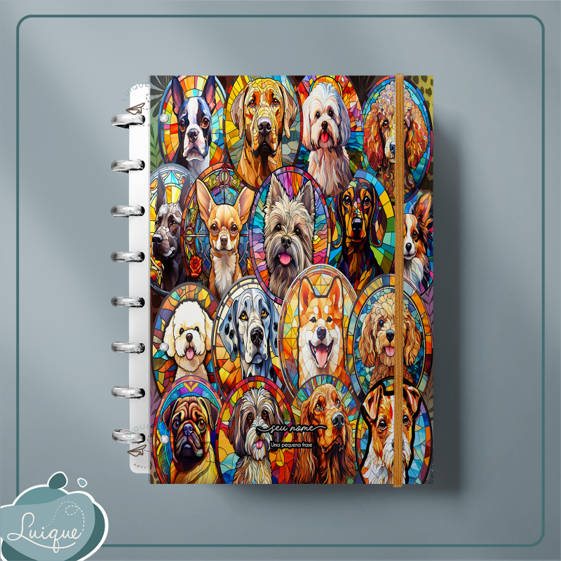 Caderno de Disco (Stained-glass dogs)