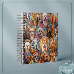 Caderno Espiral (Stained-glass dogs)