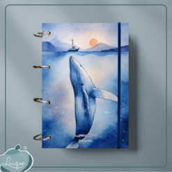 Caderno Argolado (Whale in the ocean)